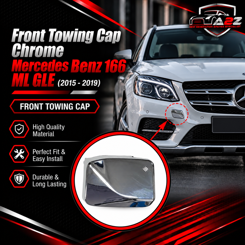 Front Towing Cap Chrome 1668857222 Compatible With Mercedes Benz 166 ML/GLE (2015-2019) Tag 237