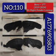 Rear Right Fender Linning A1776905803 1776905803 Compatible With Mercedes Benz For CLA Class (W177) (2019-2024) Tag No.110