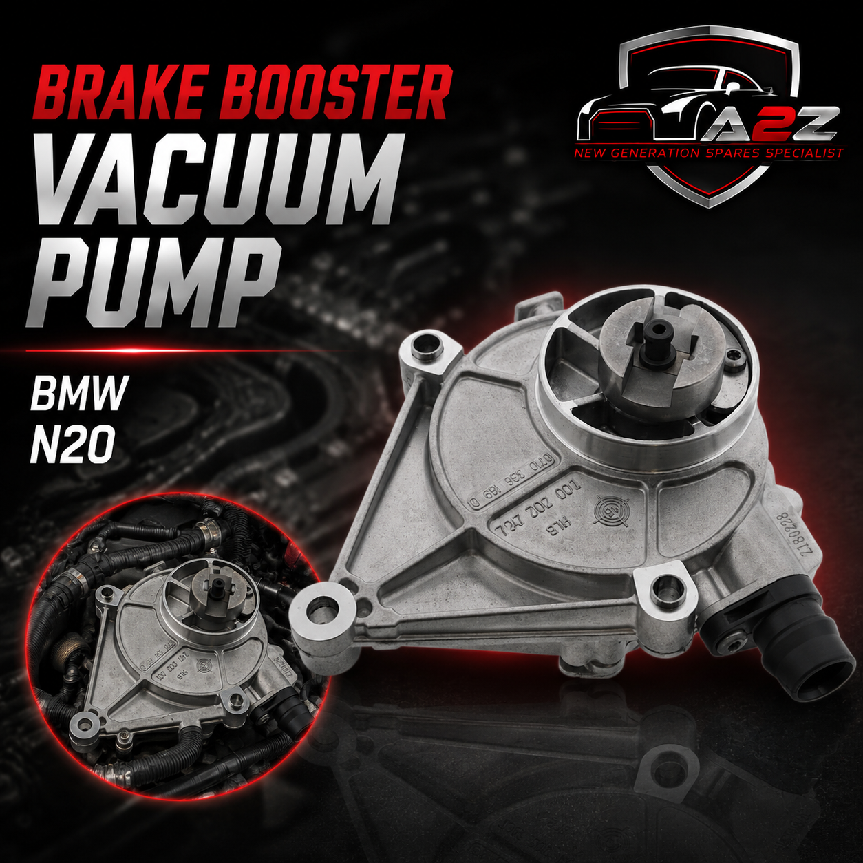 Brake Booster Vacuum Pump 11667622380 Compatible With BMW N20