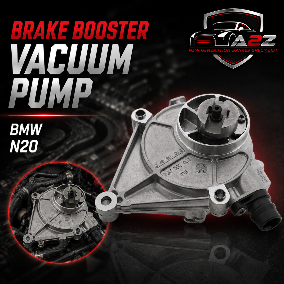 Brake Booster Vacuum Pump 11667622380 Compatible With BMW N20