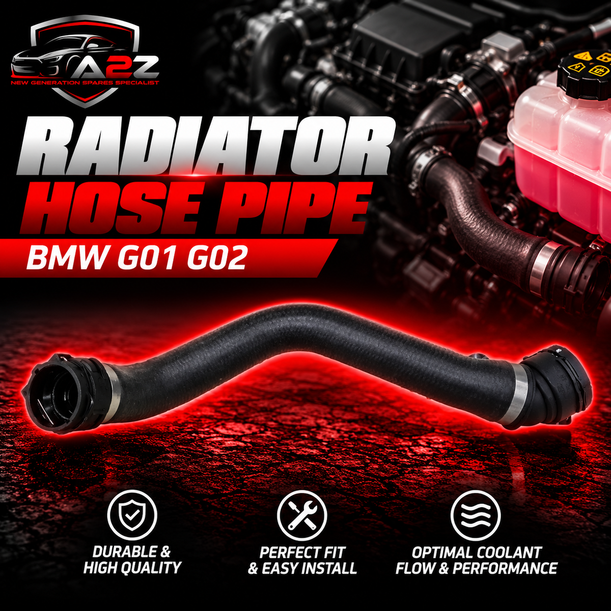 Radiator Hose Pipe 17128591941 Compatible With BMW G01 G02 Tag No.904