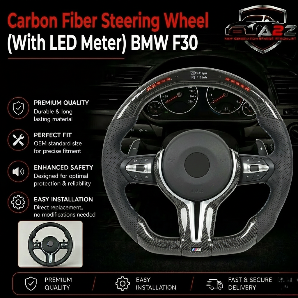 BMW Carbon Fiber Steering Wheel (With LED Meter) Compatible With BMW For X5 X6 F30