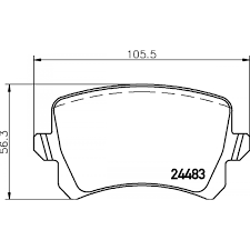 Rear Brake Pad 1K0698451L 3C0698451F 2448301 P85109  Compatible With AUDI Q3 Q5