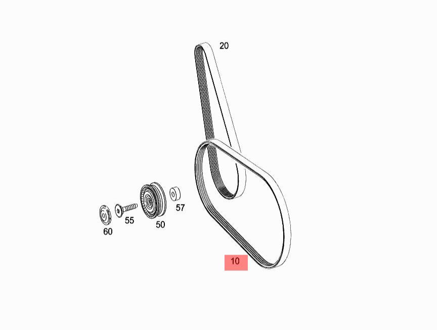 Multi Rib Belt 6PK2460 A0089971092 Compatible With MERCEDES-BENZ SL-CLASS (R230) (CONTINENTAL)
