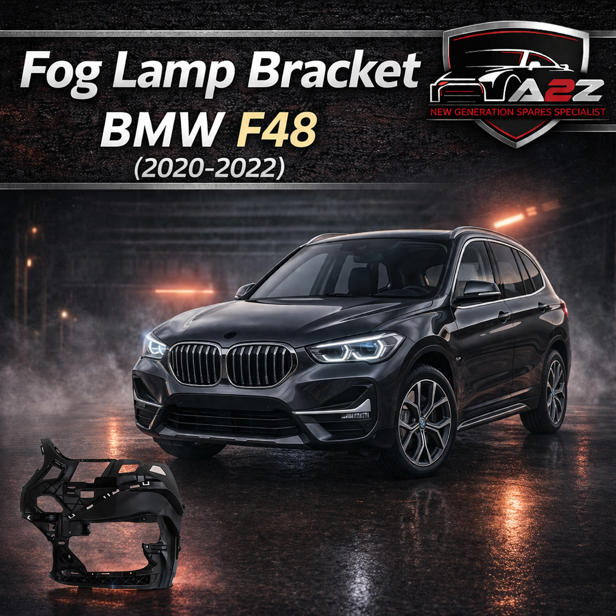 Fog Lamp Bracket Left 51119883477 & Right 51119883478 Compatible With BMW X1 F48 LCI (2020-2022) Tag No.1701