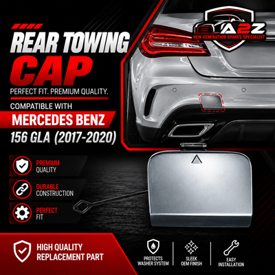 Rear Towing Cap  1568851700 & 1568852500 Compatible With Mercedes Benz 156 GLA (2017-2020)