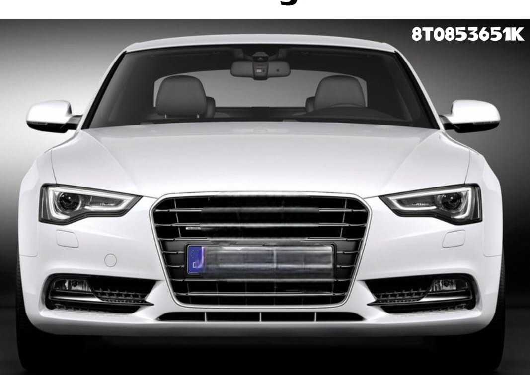 Glossy Black Original Show Grill Compatible With Audi = A5 (2012-16) Tag No.191
