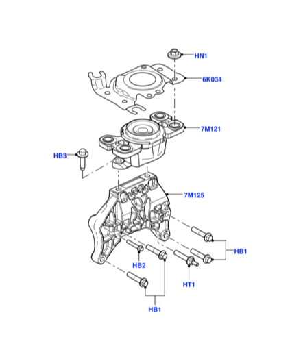 Front Left Transmission Mount LR023379 Compatible With LAND ROVER FREELANDER 2 (L359) | LR2