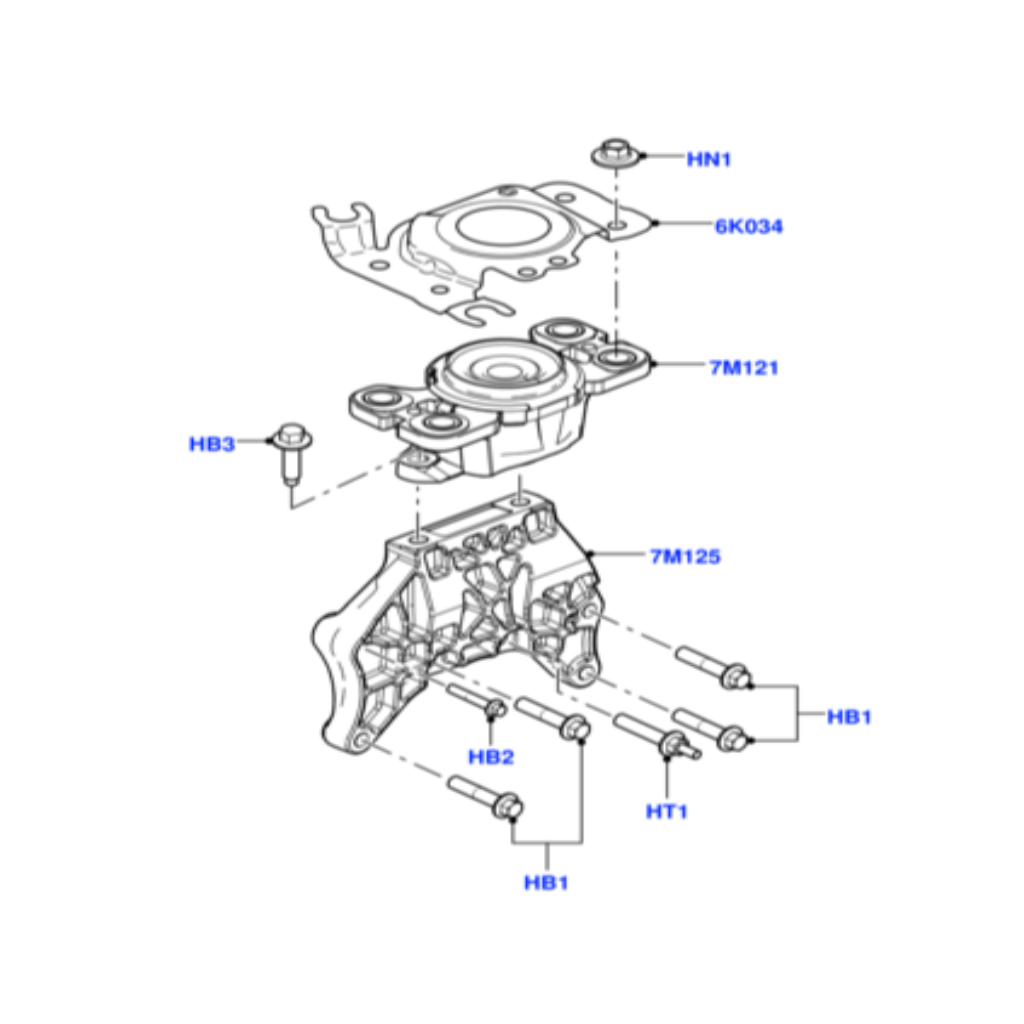 Front Left Transmission Mount LR023379 Compatible With LAND ROVER FREELANDER 2 (L359) | LR2