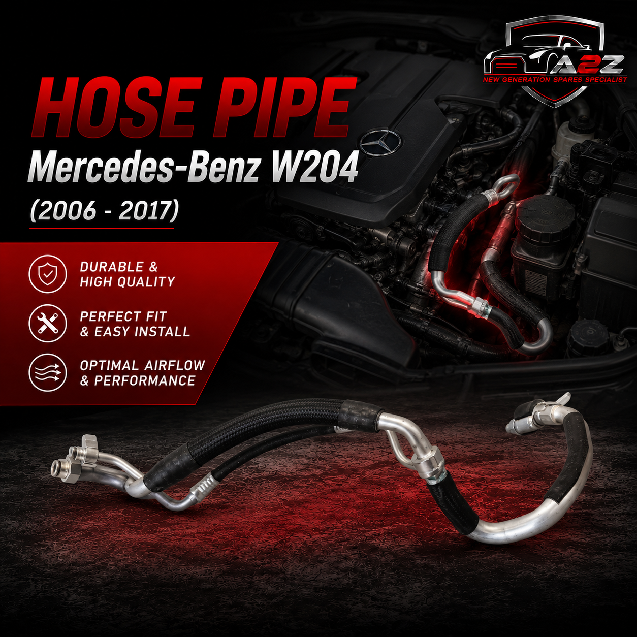 Hose Pipe 2048304716 Compatible With Mercedes-Benz W204