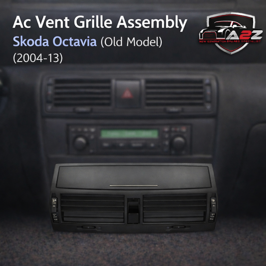 Black Ac Vent Grille Assembly Center 1ZD820951 & Right 1ZD819702  & Left 1ZD819701   Compatible With Skoda Octavia (Old Model)