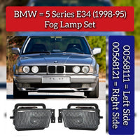 Fog Lamp Set Left 00568111 & Right 00568121 Compatible With BMW 5 Series E34 (1995-98)