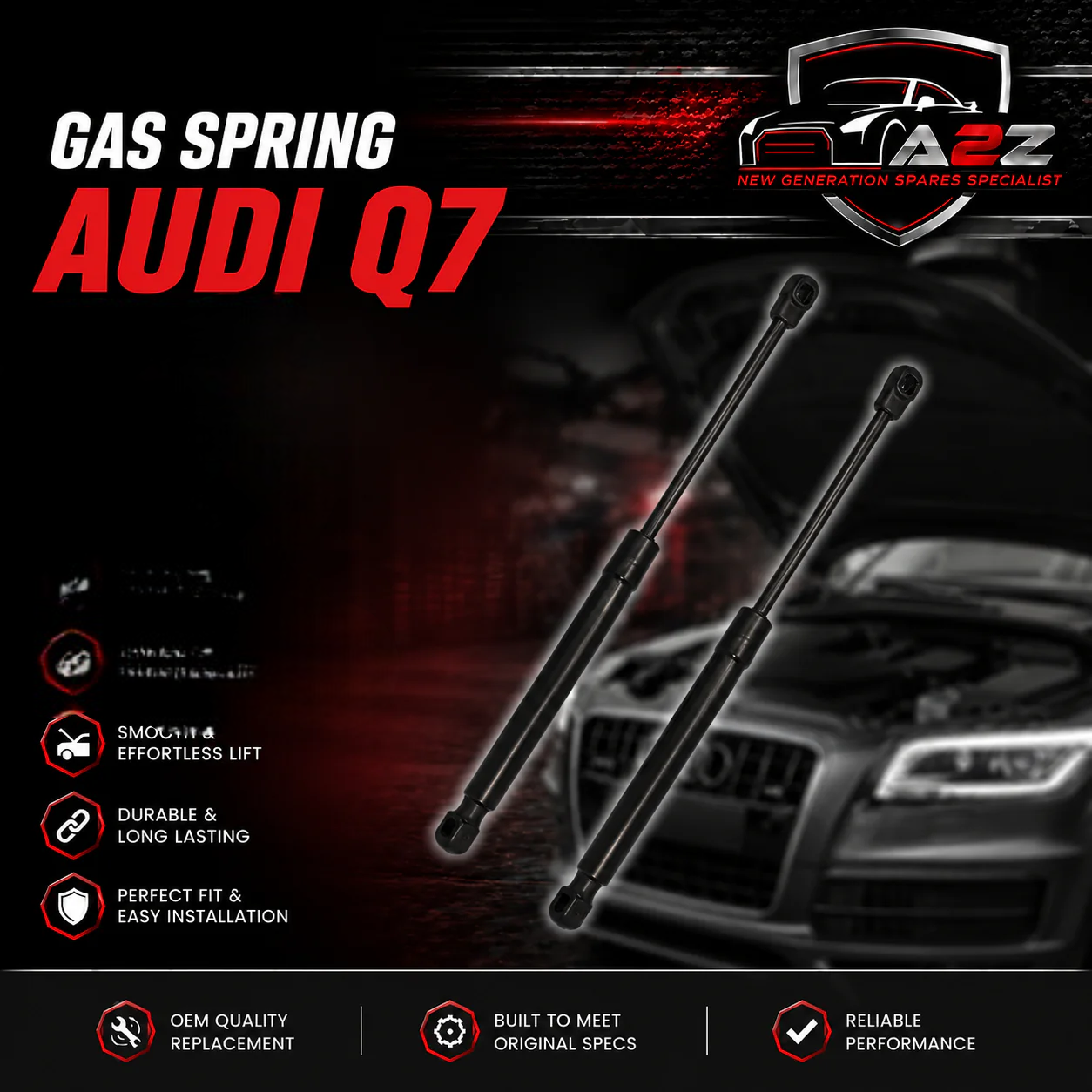 Gas Spring 4M0823359B Compatible With Audi (Q7)