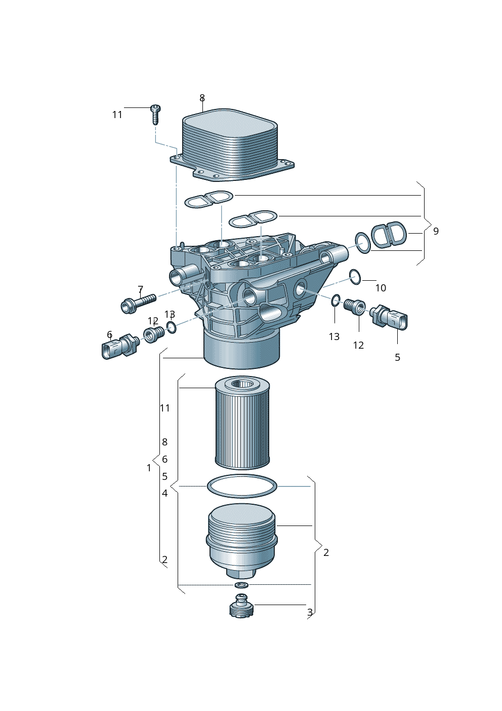 Oil Cooler  03N117021 For AUDI A3 Tag-O-74
