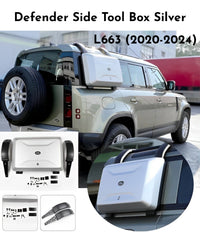 Side Tool Box (Silver) Compatible With Land Rover Defender L633 (2020-2024)