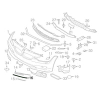Front Bumper Center Chrome 51117279699 Compatible With BMW 3 Series (F30, F80) Tag No.71