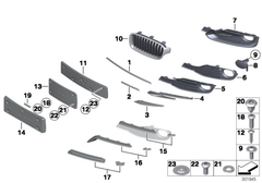 Front Bumper Outer Chrome Left 51137255411 Right 51137255412 Compatible With BMW  3 SERIES F30 Tag No.6