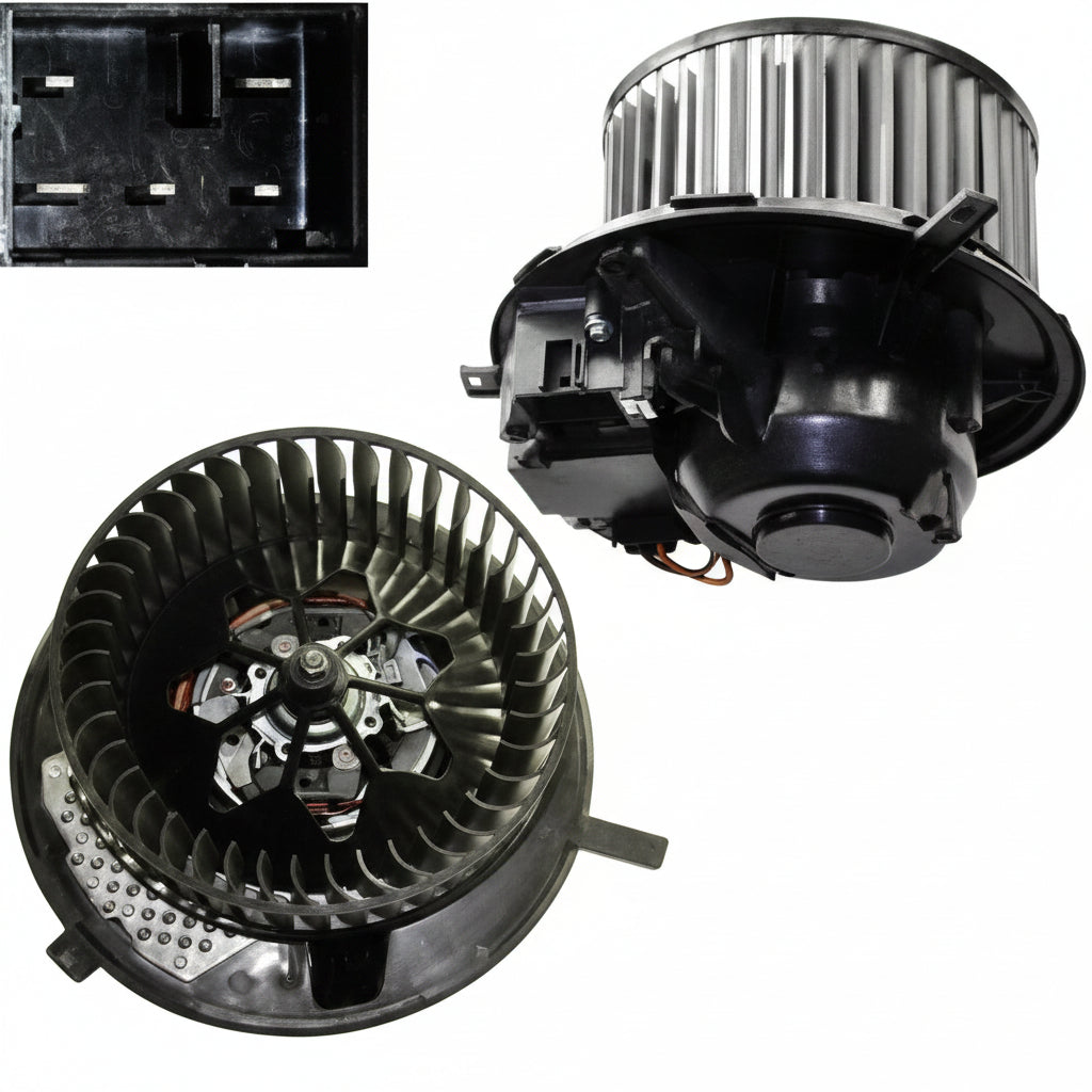 AC Heater Blower Motor 1K2820015G 1K2820015H Compatible with AUDI Q3 (8UB, 8UG) & TT (8J3) & SKODA OCTAVIA II (1Z3) | LAURA & SUPERB II (3T4) & YETI (5L) & VW BEETLE (5C1, 5C2) Tag-BM-20