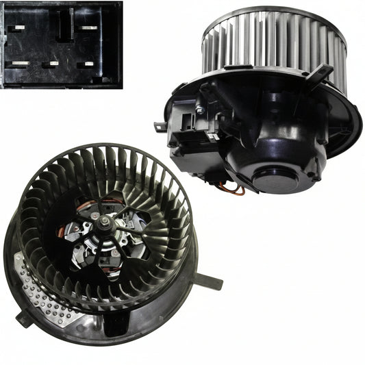 AC Heater Blower Motor 1K2820015G 1K2820015H Compatible with AUDI Q3 (8UB, 8UG) & TT (8J3) & SKODA OCTAVIA II (1Z3) | LAURA & SUPERB II (3T4) & YETI (5L) & VW BEETLE (5C1, 5C2)
