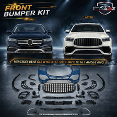 A To Z Compatible With Mercedes Benz Gls W167 X167 (2019-2025) Front Bumper Upgrade Convert To Gls Amg63 Amg Bumper Body Kit Gc X167-001 CC-9723 (Shipping Cost Not Included In Price)
