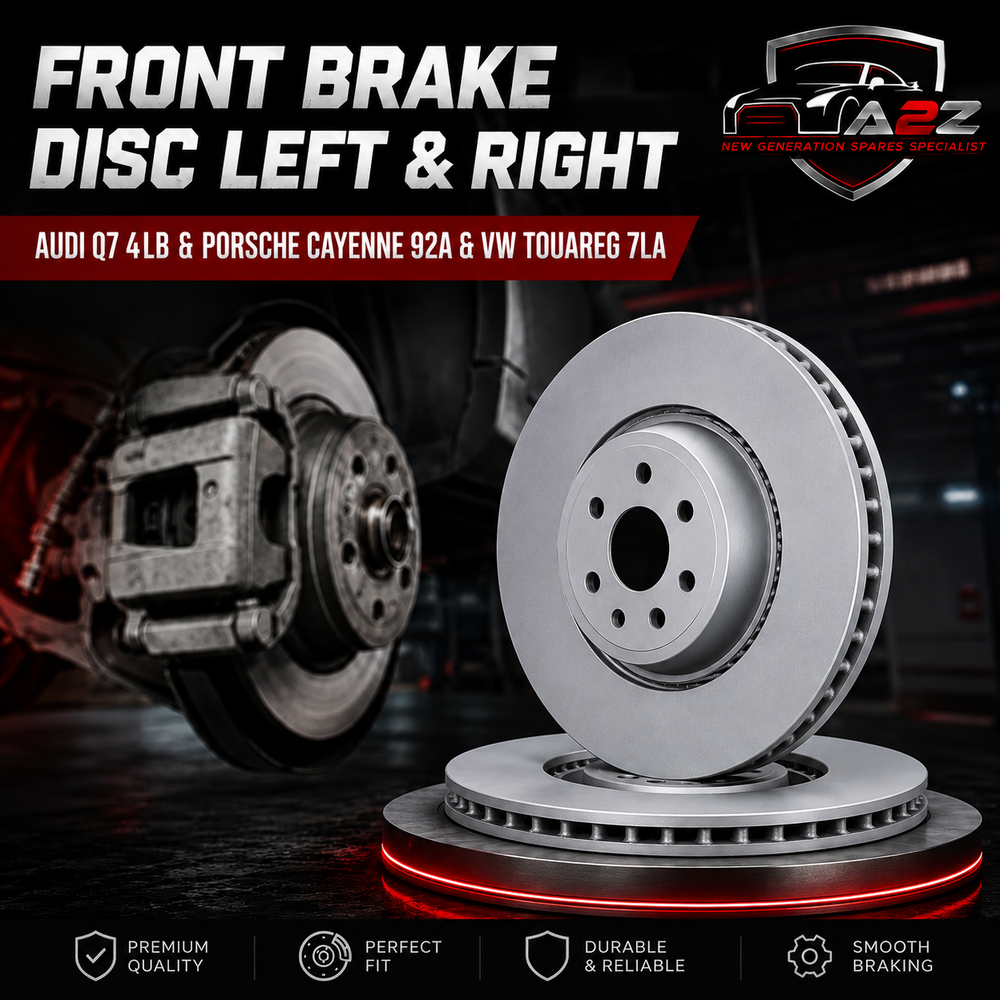 Front Brake Disc Left 7L6615301 & Right 7L6615302 Set Compatible With AUDI Q7 4LB & PORSCHE CAYENNE 92A & VW TOUAREG 7LA