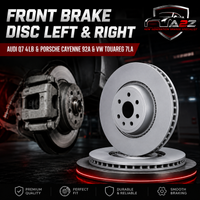 Front Brake Disc Left 7L6615301 & Right 7L6615302 Set Compatible With AUDI Q7 4LB & PORSCHE CAYENNE 92A & VW TOUAREG 7LA
