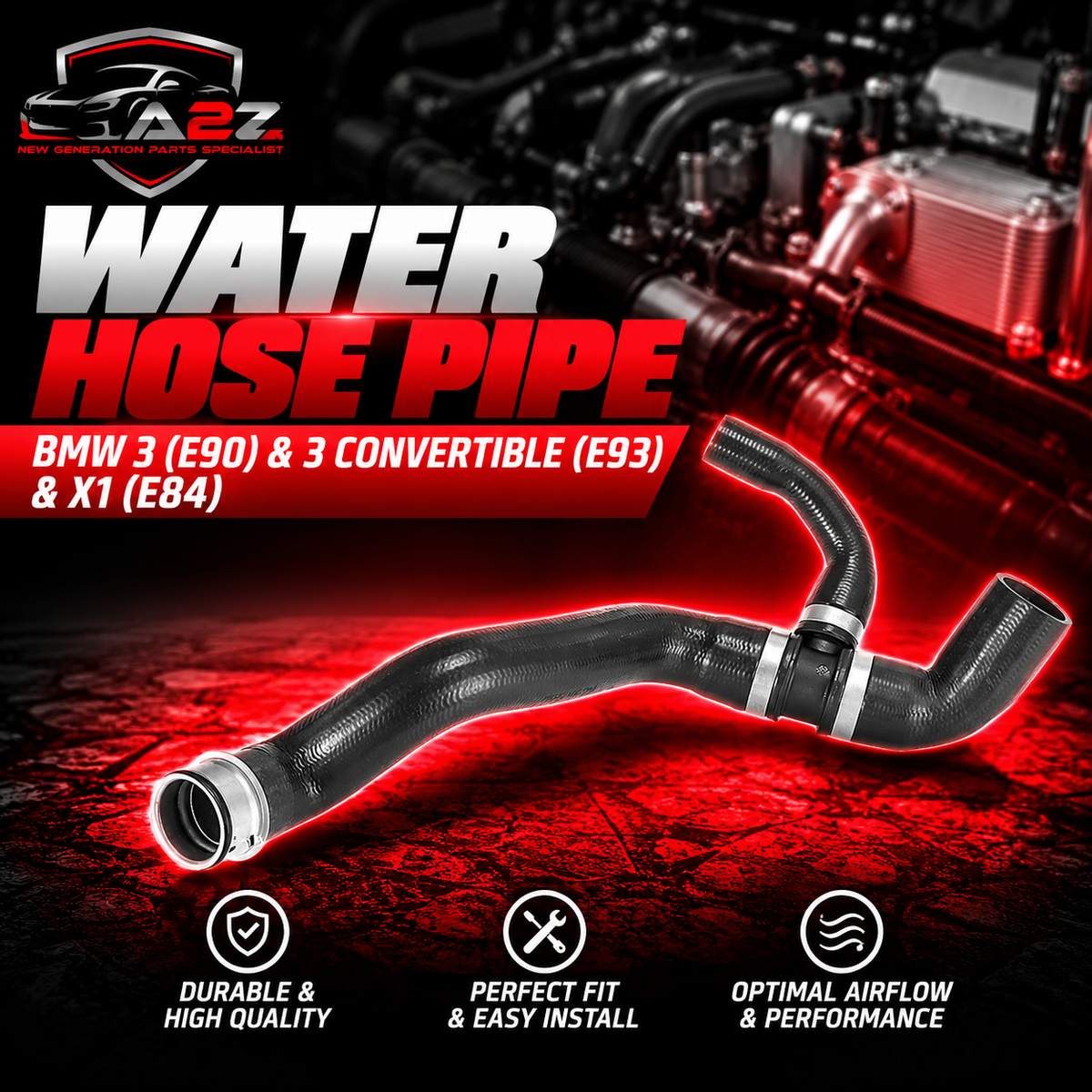 Water Hose Pipe 17117521066 Compatible With BMW 3 (E90) & 3 Convertible (E93) & X1 (E84)  Tag:171