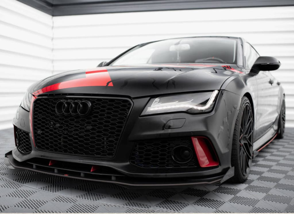 RS7 Full Black Honeycomb Show Grill Compatible With Audi = A7 (2009-15) Tag No.221