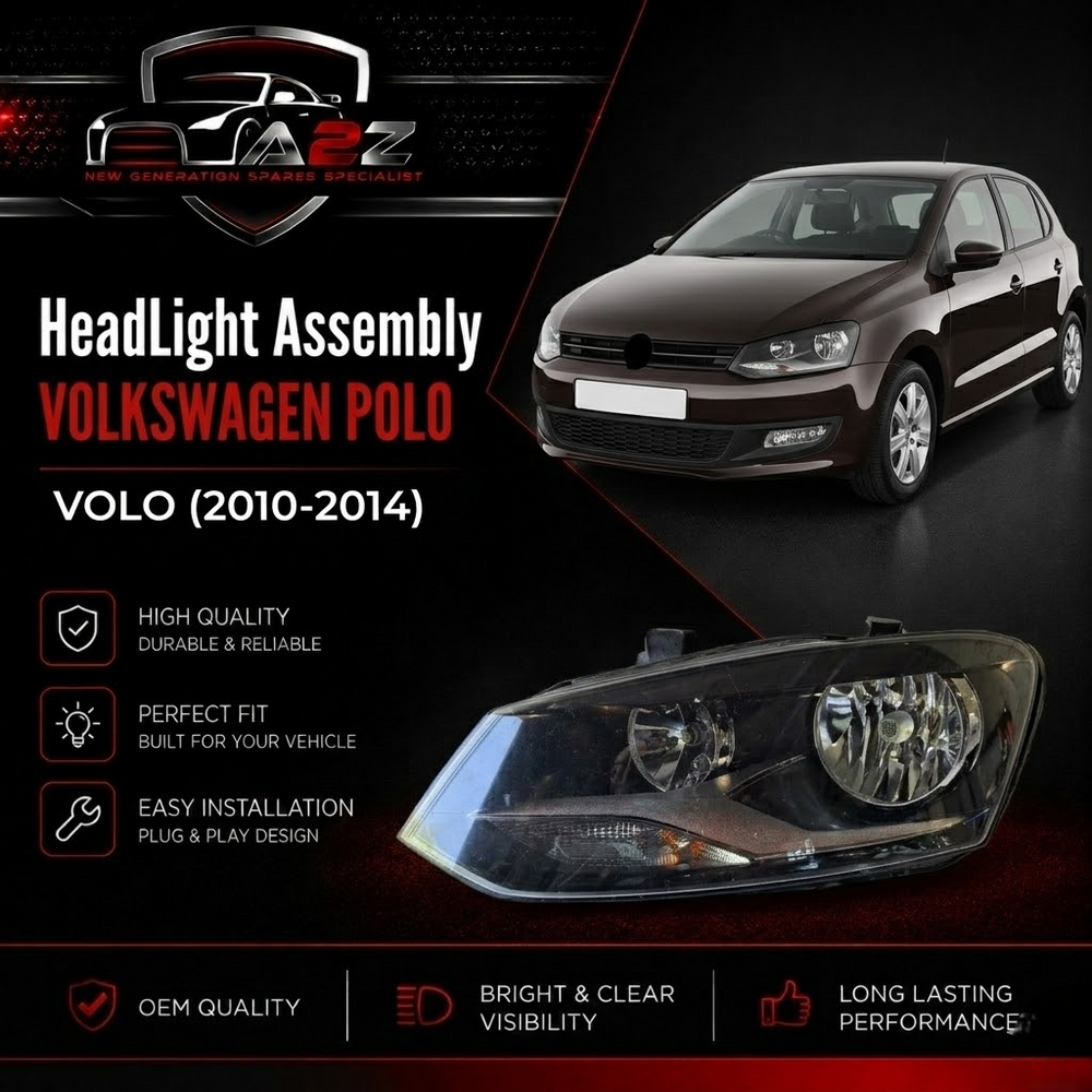 Head Lamp 6R1941007E Compatible With VOLKSWAGEN POLO (2010-2014)