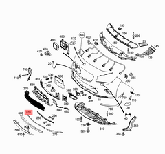Front Bumper Chrome 1178854900 Compatible With MERCEDES-BENZ CLA Coupe (C117) 2017-2019 Tag No.112