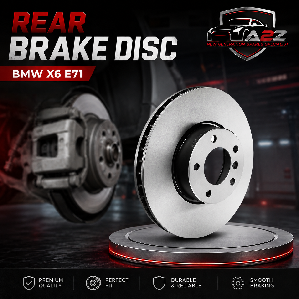 Rear Brake Disc Set 34216779535 Compatible With BMW X6 E71