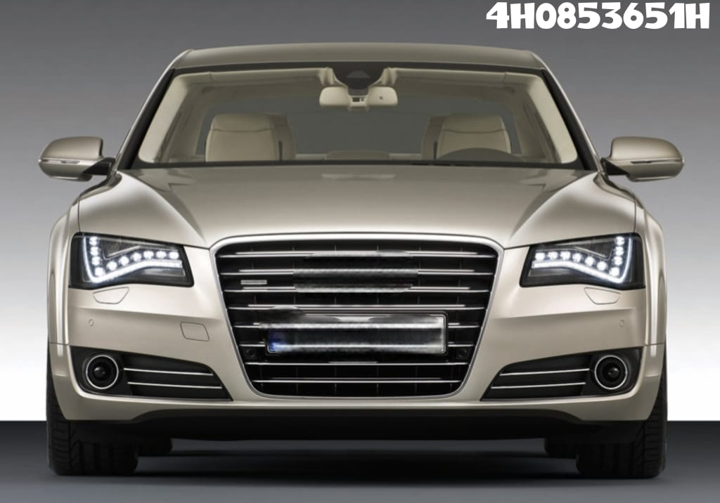 Glossy Black Original Show Grill A4H0853551GHT94 Compatible With AUDI A8 4H (2011-2014) Tag No.106