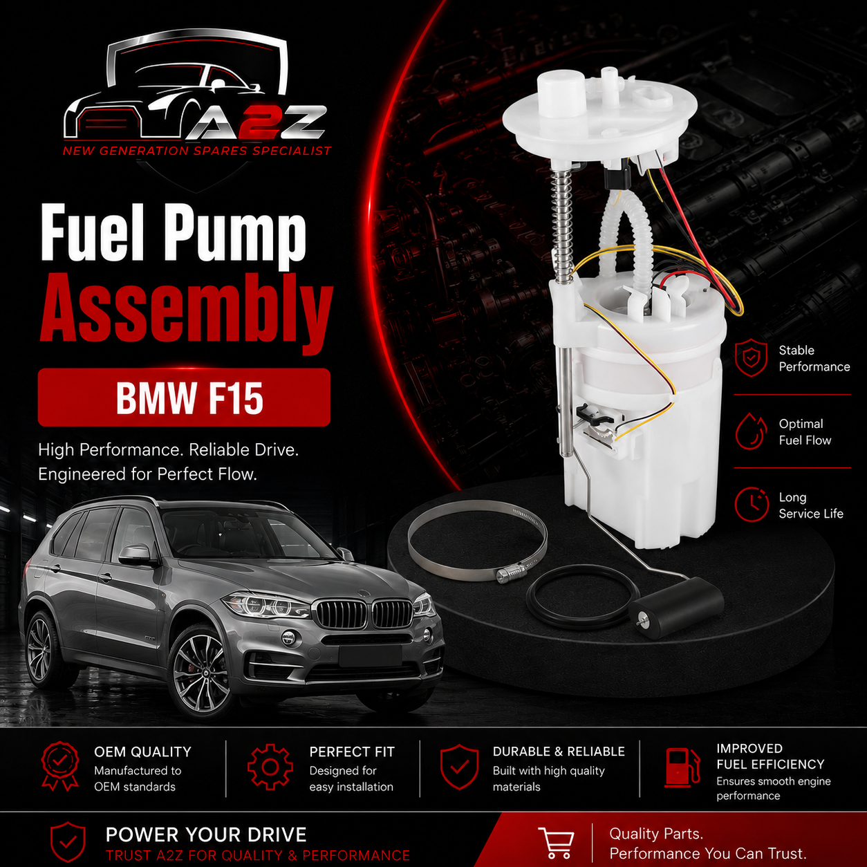 Fuel Pump Assembly 16117382202 16115A24064 Compatible With BMW F15