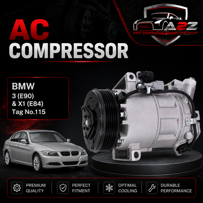 AC Compressor 64529182793pp 6452918279 & 64509145351 & 64509156821 & 64526915380 & 645291453 Compatible With BMW & 3 (E90) & X1 (E84) Tag No.115