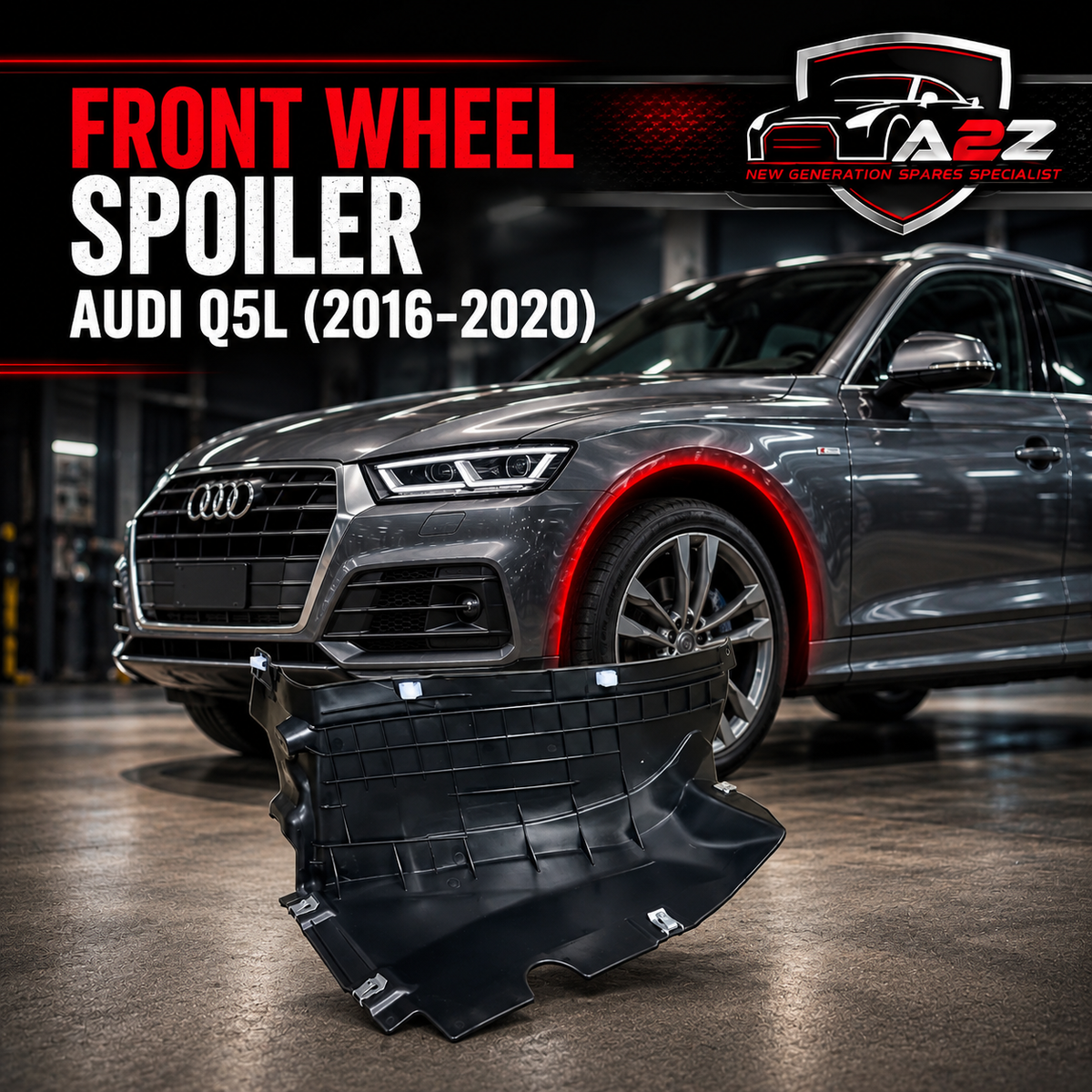 Front Wheel Spoiler Left 80D853887C & Right 80D853888C Compatible With Audi Q5L (2016-2020)