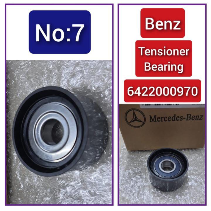 Belt Idler Pulley 6422000970 6422001070 6422001970 Compatible with MERCEDES-BENZ CLS (C218) & GL-CLASS (X166) & GLC (X253) &  GLE (W166) Tag No.7