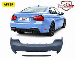 Rear Bumper Body Kit Compatible With Bmw 3 Series E90 Lci (2005-2012)  Upgrade To M Sport Mt M Tech (Shipping Cost Not Included In Price)