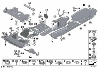 Engine Under Shield 51757180632 Compatible With BMW For X6 E71 (2008-14)