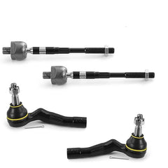 Front Steering Tie Rod End Head Assembly (Rack End & Tie Rod End) Right & Left Set 32106784716 32106784719  Compatible With  BMW 5 Series (F10) & 5 Gran Turismo (F07) & 6 Convertible (F12) & 7 Series (F01, F02, F03, F04)