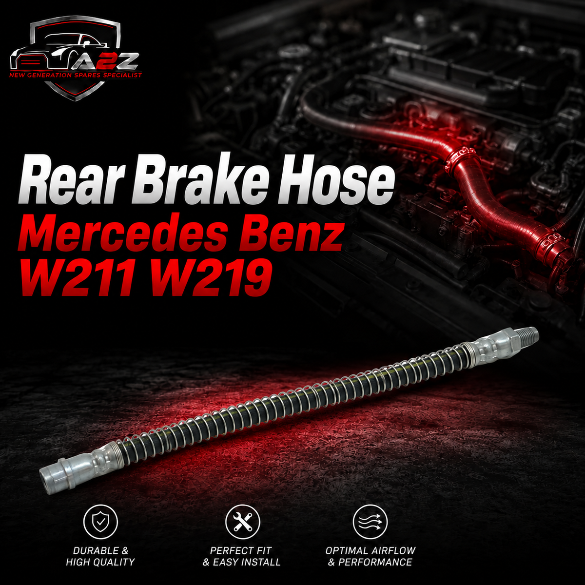 Rear Brake Hose 2114200648 Compatible With Mercedes Benz W211 W219