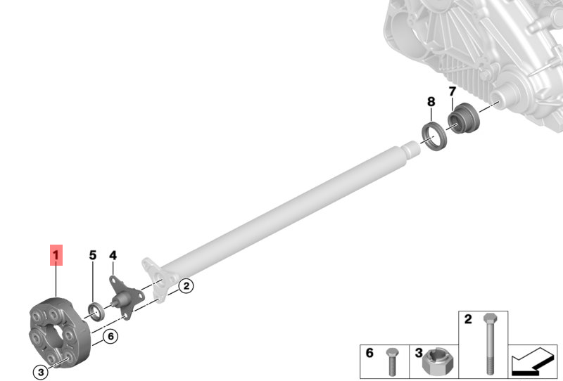 Front Drive Shaft Flex Joint Disc 26117503159 Compatible With BMW X5 E70 & X6 E71