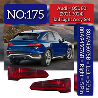 Tail Light Assembly Set (5 Pin) Left 80A945075B & Right 80A945076B Compatible With Audi Q5L 80 (2021-24) Tag NO.175