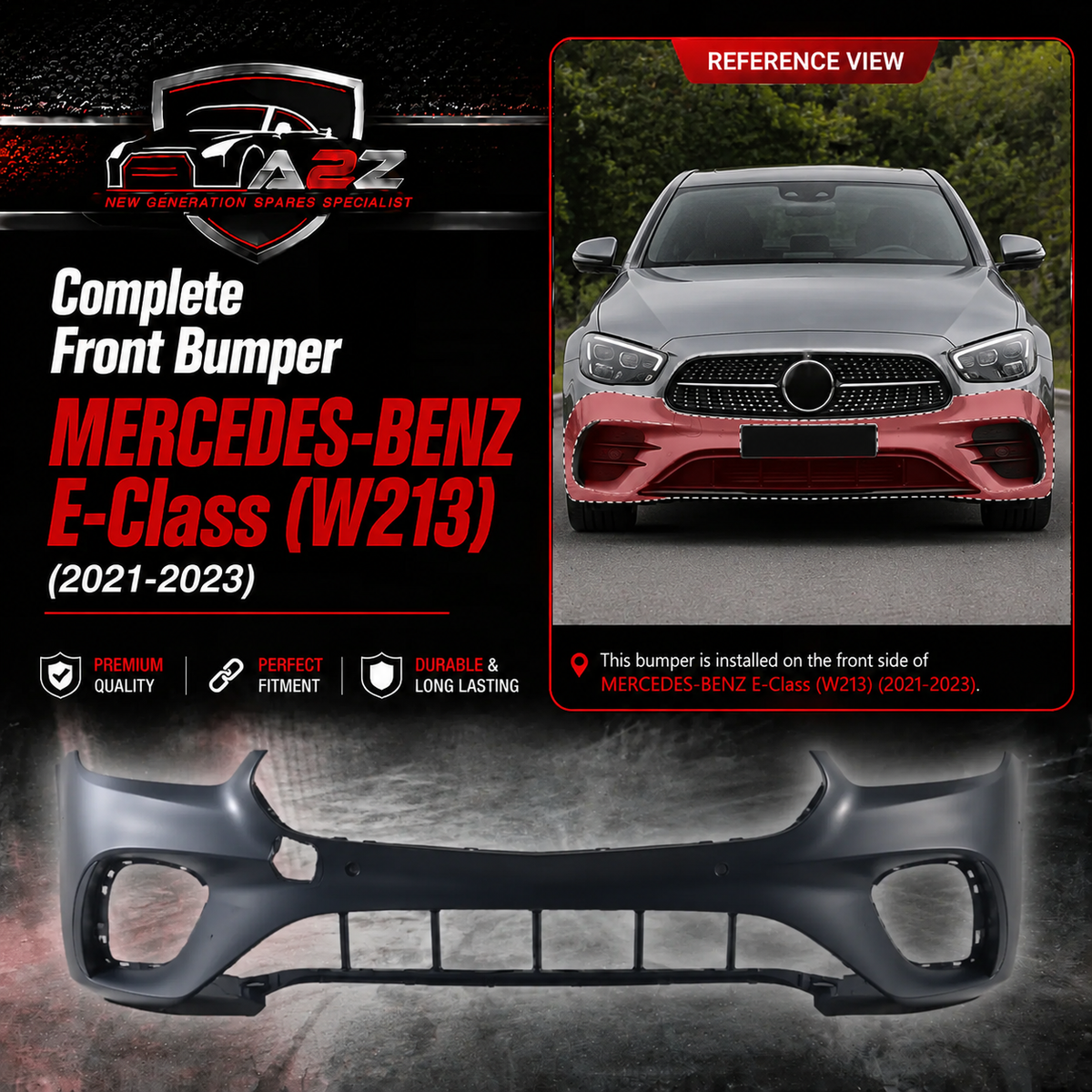 Complete Front Bumper A2138851203 Compatible With MERCEDES-BENZ E-Class (W213) (2021-2023) Tag No.353