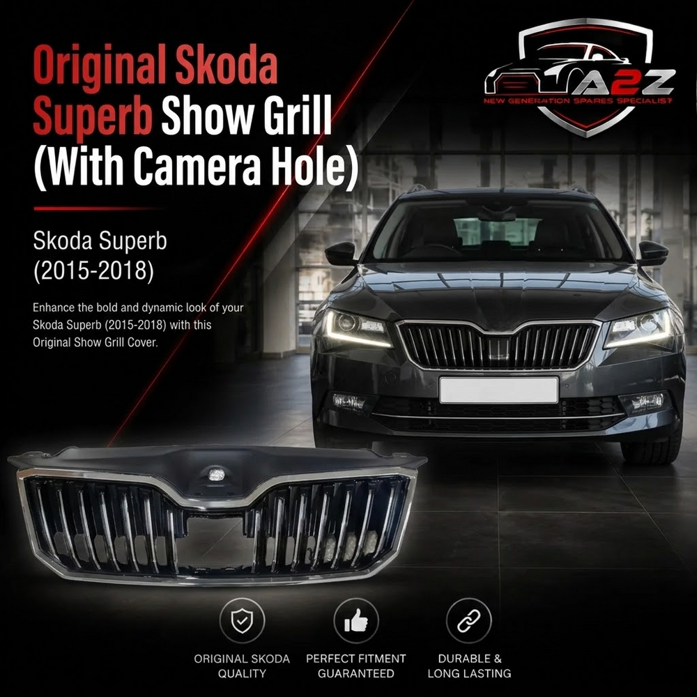 Show Grill (With Camera Hole) 3V0853653B 3V0853761 3V0853343 Compatible With Skoda Superb (2015-2018) Tag No.63