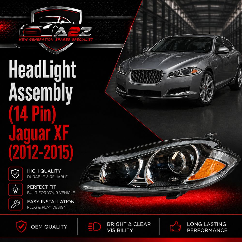 Complete Headlight Assy Left C2Z31436 & Right C2Z31435 (Both Side 14 Pin) Compatible With Jaguar XF (2012-2015) Tag No.15