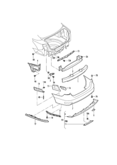 Rear Bumper Member Bracket 16D807863 Compatible With Volkswagen  For JETTA Tag No.287