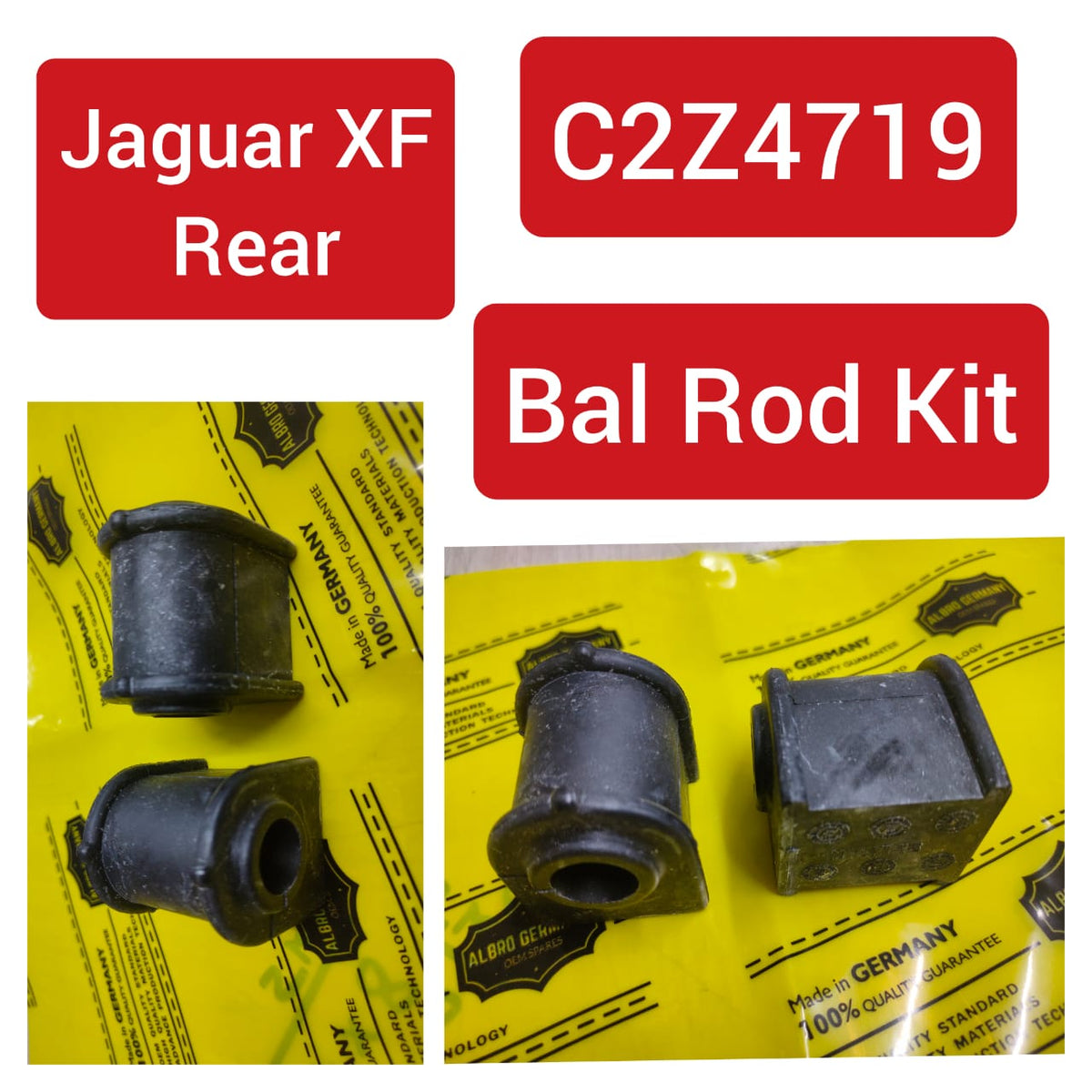 Rear Stabilizer Sway Bar Bushing Kit C2Z4719 Compatible With JAGUAR XF I (X250)