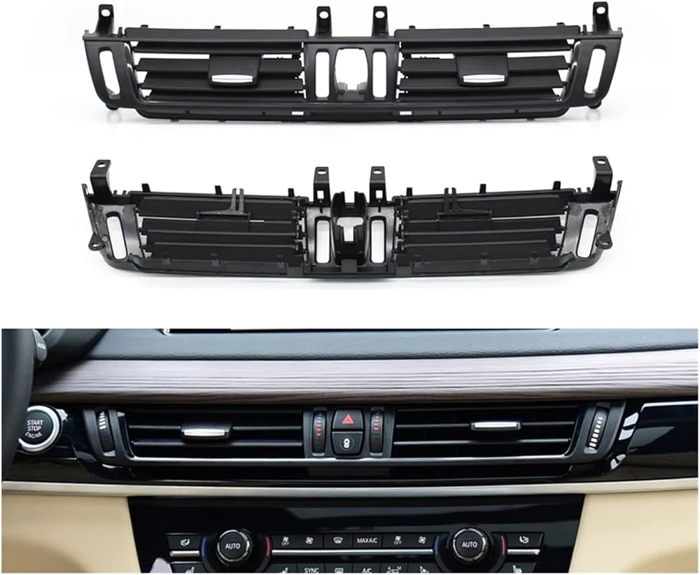 Black Ac Vent Grille Center 64229253115 & Right 64229279150 & Left 64229279149 & Rear 64229252013 Compatible With BMW X5 F15 & X6 F16