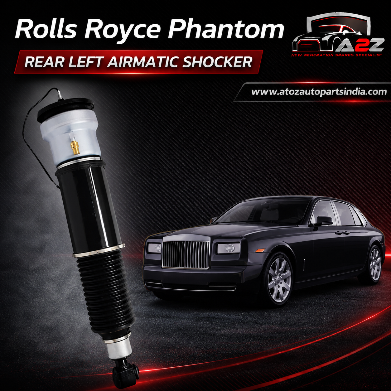 Rear Left Air Suspension Shock Absorber Strut 37106785171 Compatible With Rolls Royce Phantom