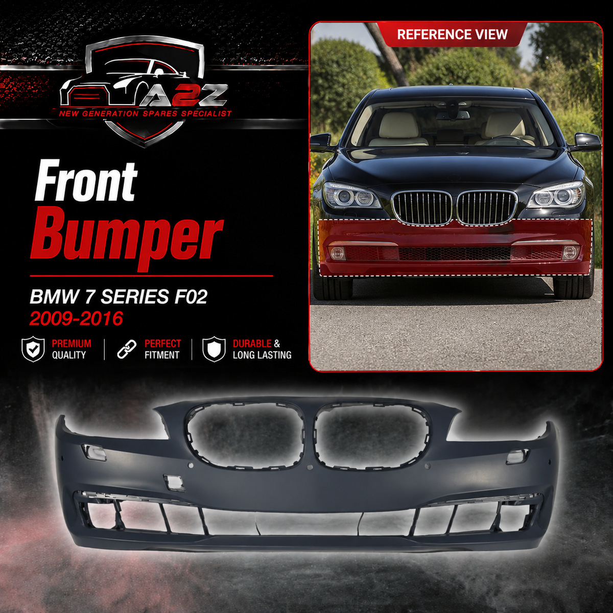 Front Bumper 51117313947 Compatible With BMW  7 SERIES F02 2009-2016 Tag No.502